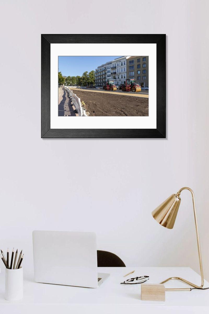 Shown hanging in a room: Modern 14"x12" (36x31cm)
