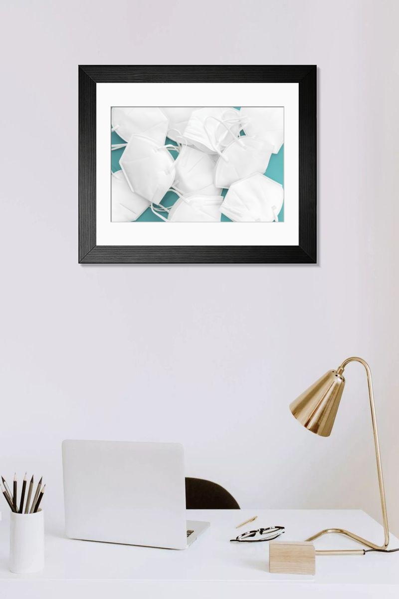 Shown hanging in a room: Modern 14"x12" (36x31cm)