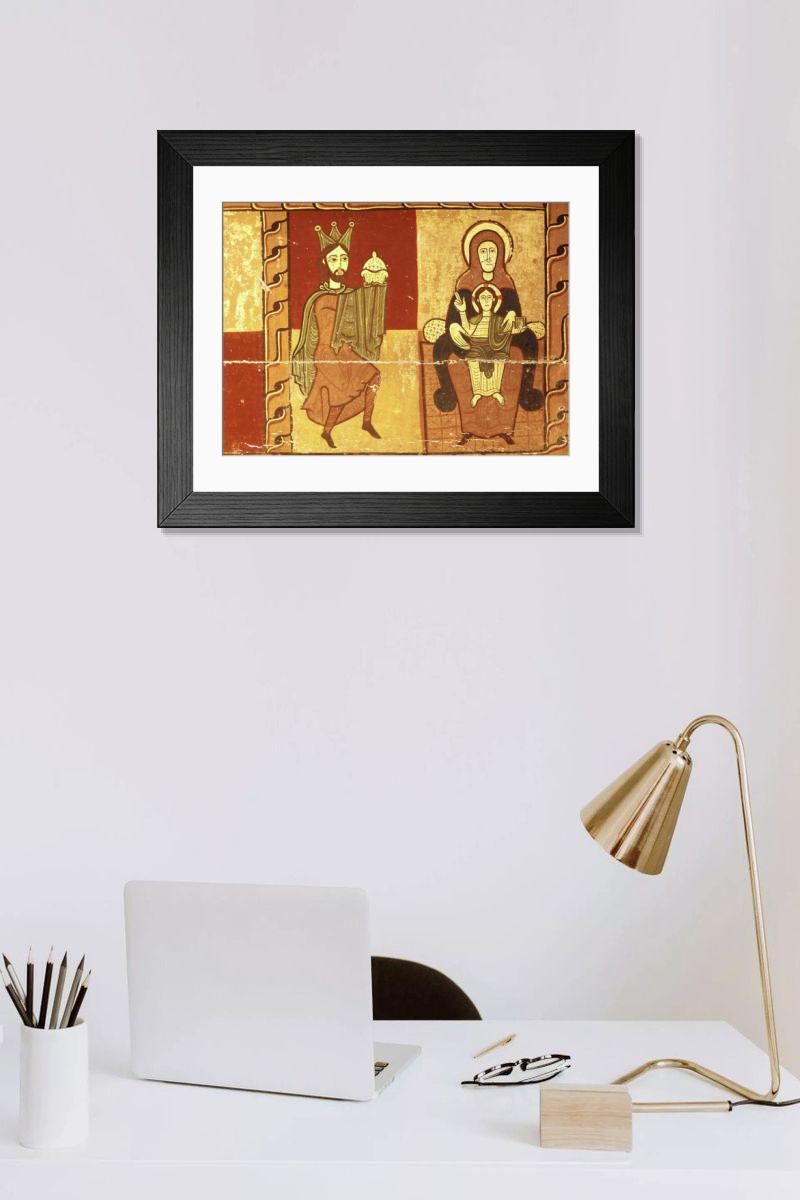 Shown hanging in a room: Modern 14"x12" (36x31cm)
