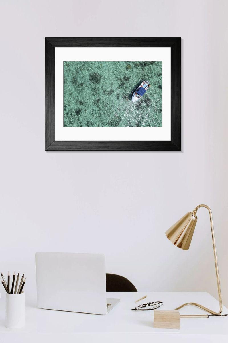 Shown hanging in a room: Modern 14"x12" (36x31cm)