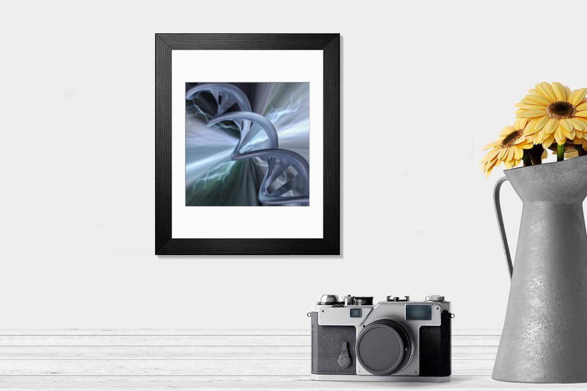 Shown hanging in a room: Modern 14"x12" (36x31cm)