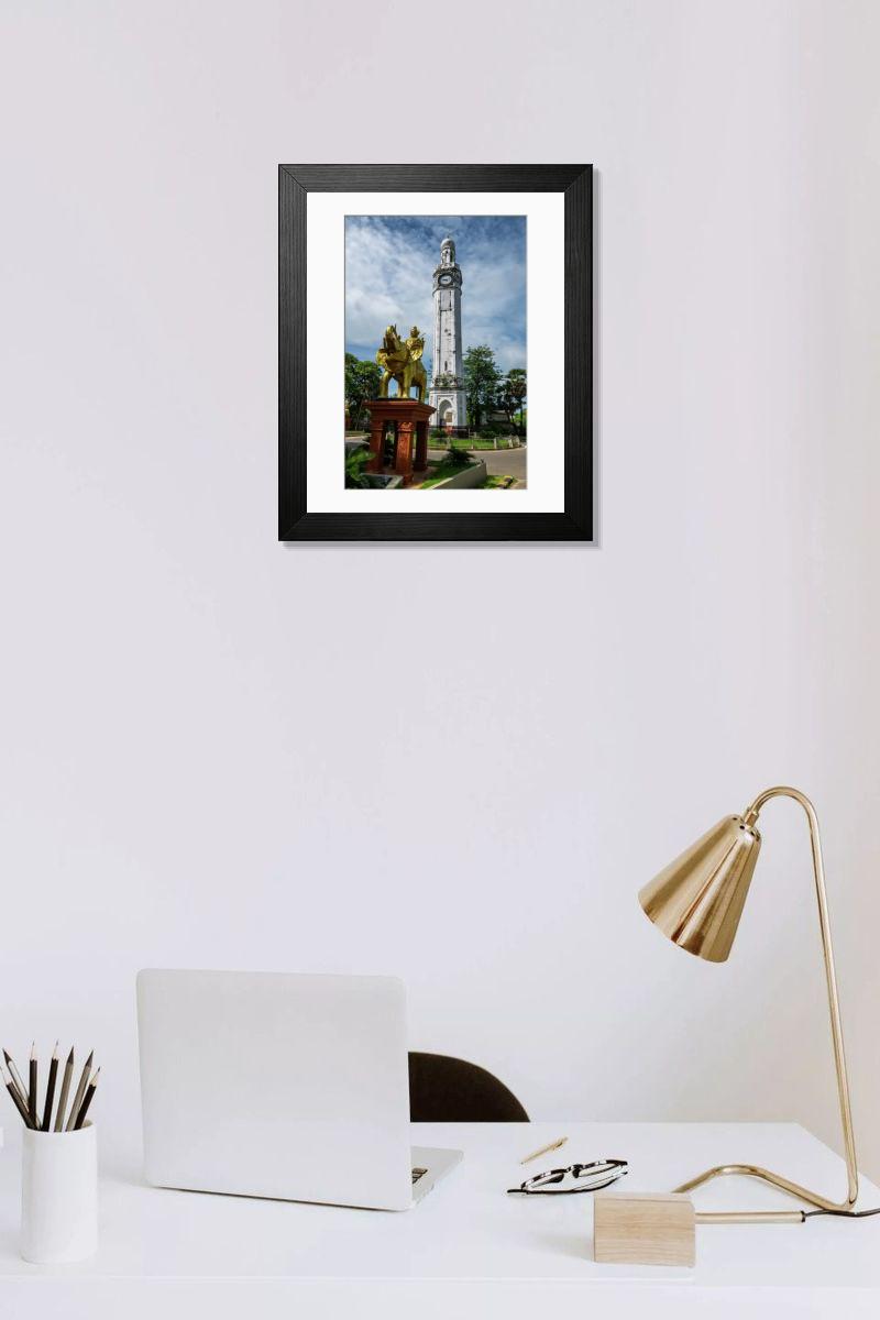 Shown hanging in a room: Modern 14"x12" (36x31cm)