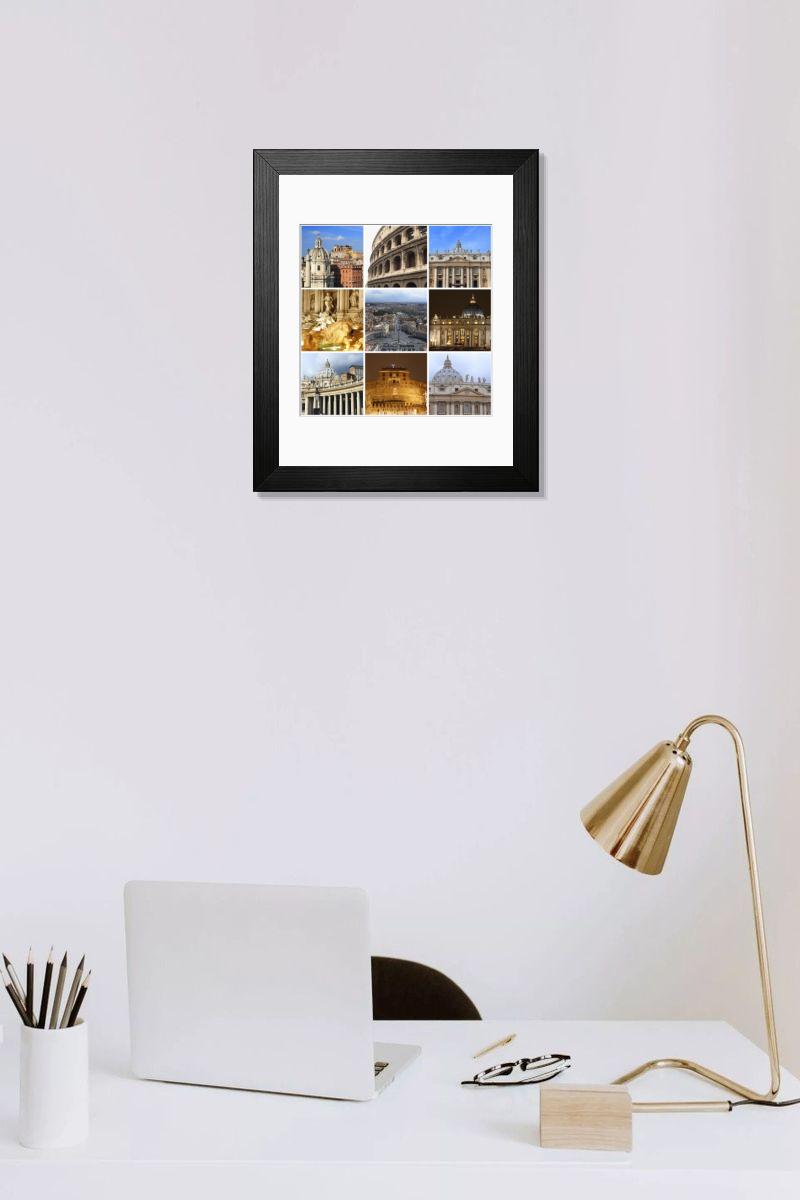 Shown hanging in a room: Modern 14"x12" (36x31cm)