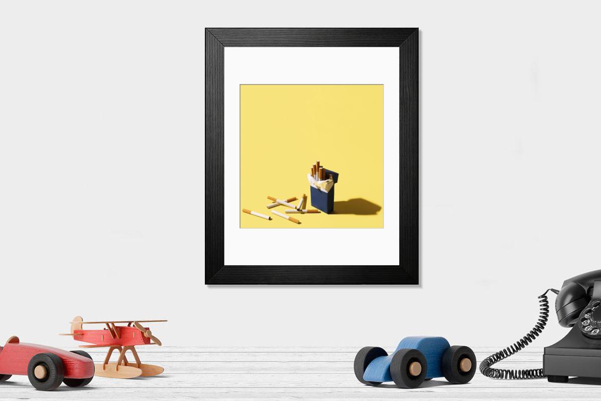 Shown hanging in a room: Modern 14"x12" (36x31cm)