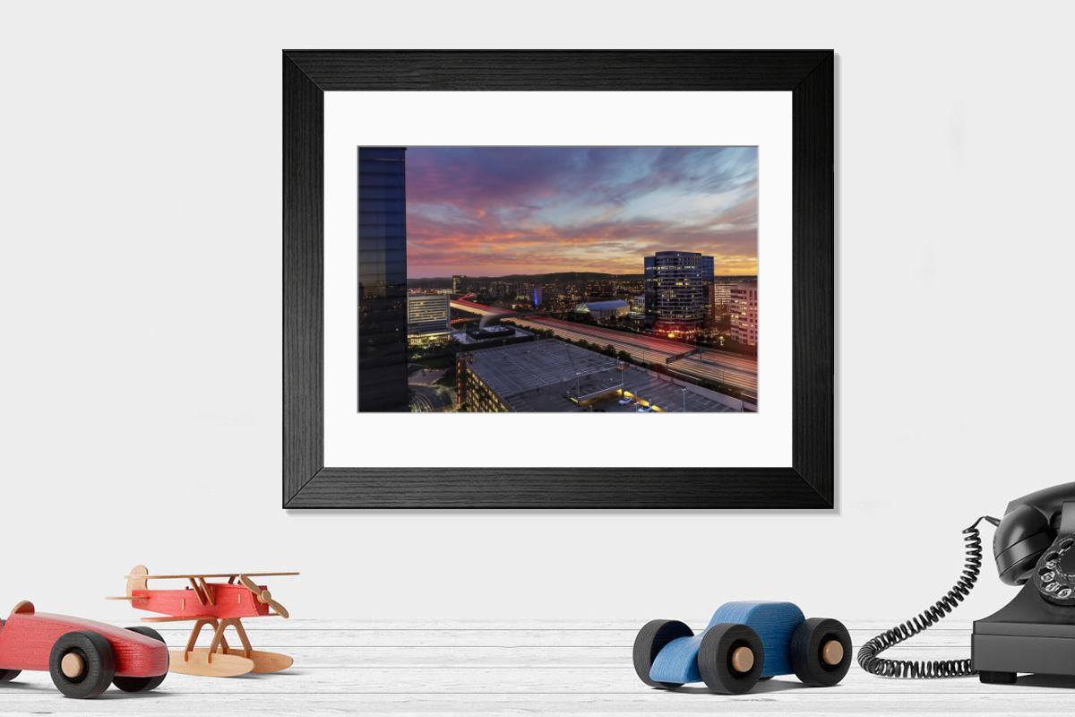 Shown hanging in a room: Modern 14"x12" (36x31cm)