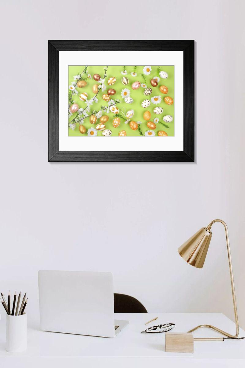 Shown hanging in a room: Modern 14"x12" (36x31cm)
