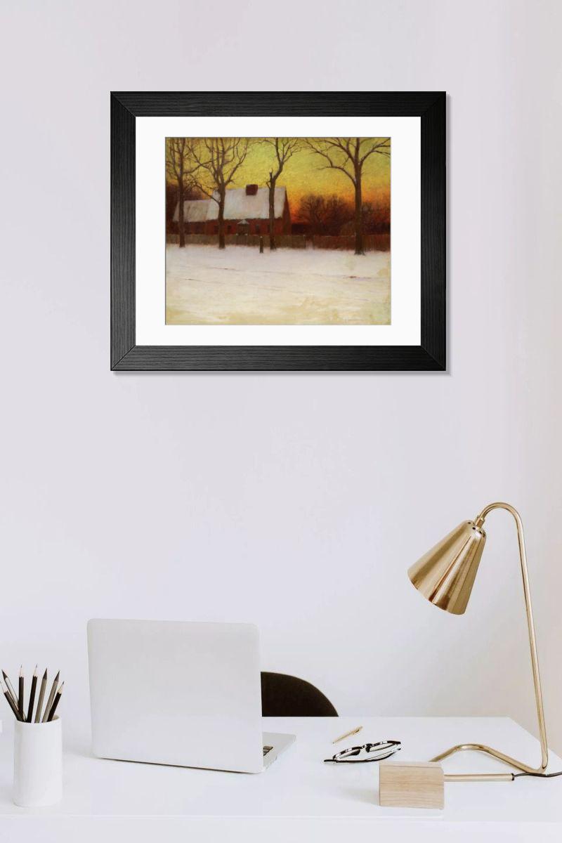 Shown hanging in a room: Modern 14"x12" (36x31cm)
