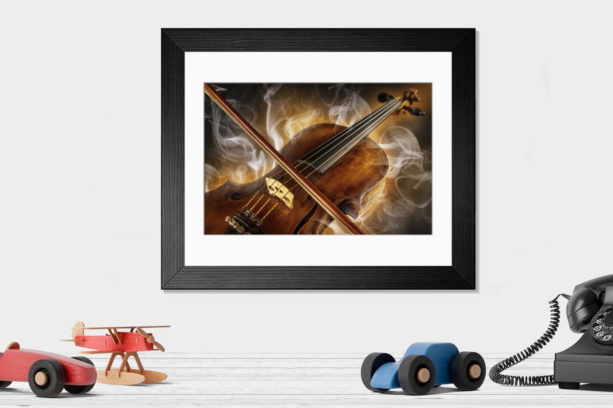 Shown hanging in a room: Modern 14"x12" (36x31cm)