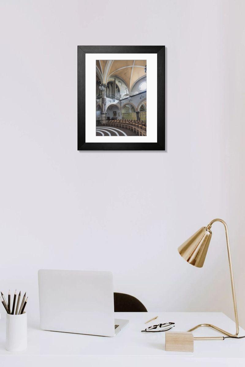 Shown hanging in a room: Modern 14"x12" (36x31cm)