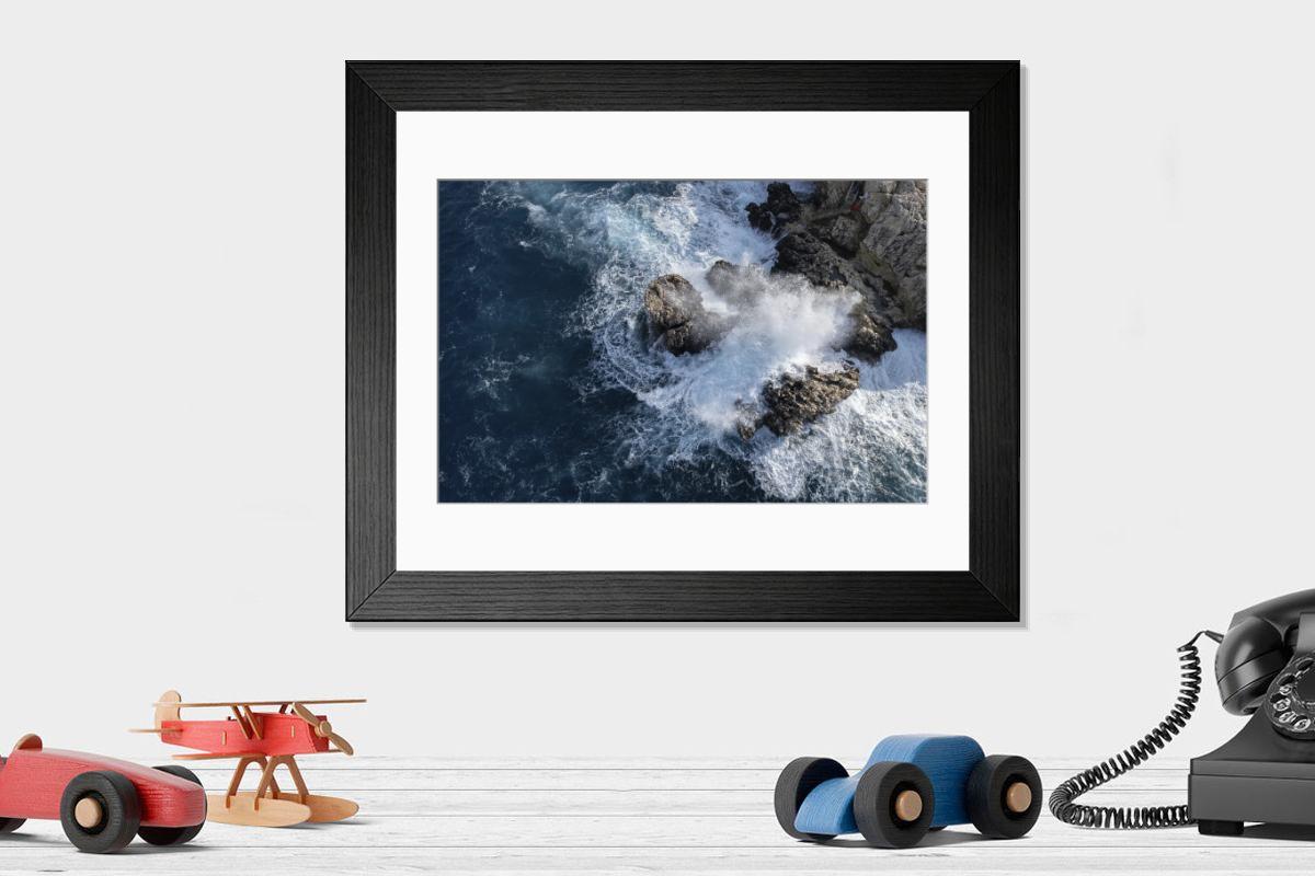 Shown hanging in a room: Modern 14"x12" (36x31cm)