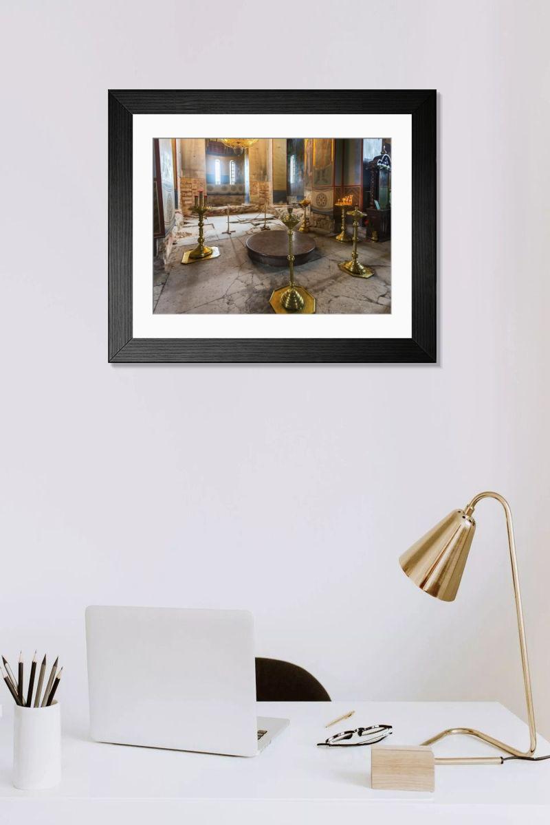 Shown hanging in a room: Modern 14"x12" (36x31cm)