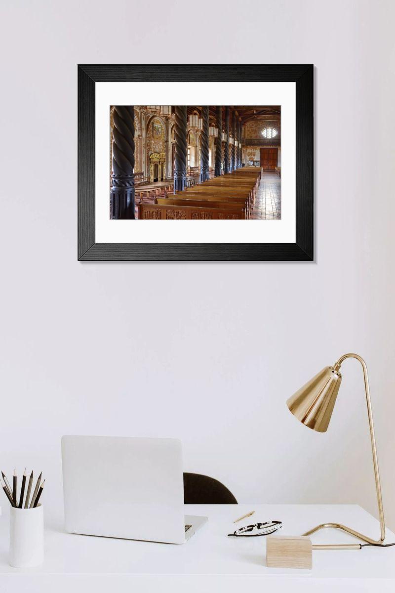 Shown hanging in a room: Modern 14"x12" (36x31cm)