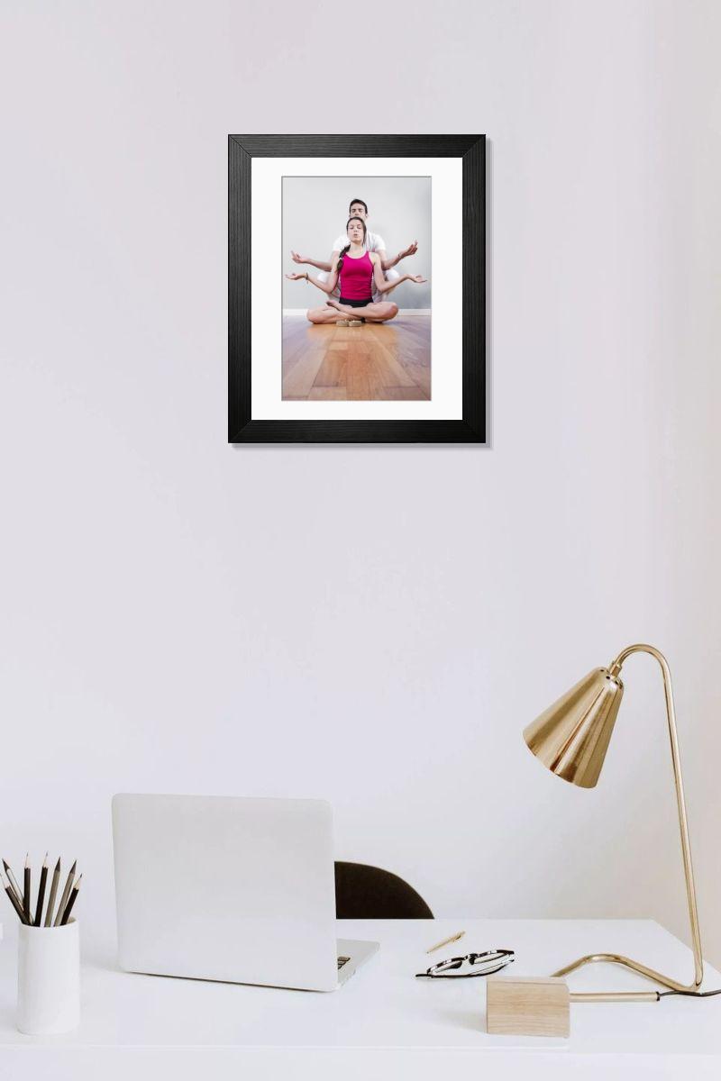 Shown hanging in a room: Modern 14"x12" (36x31cm)