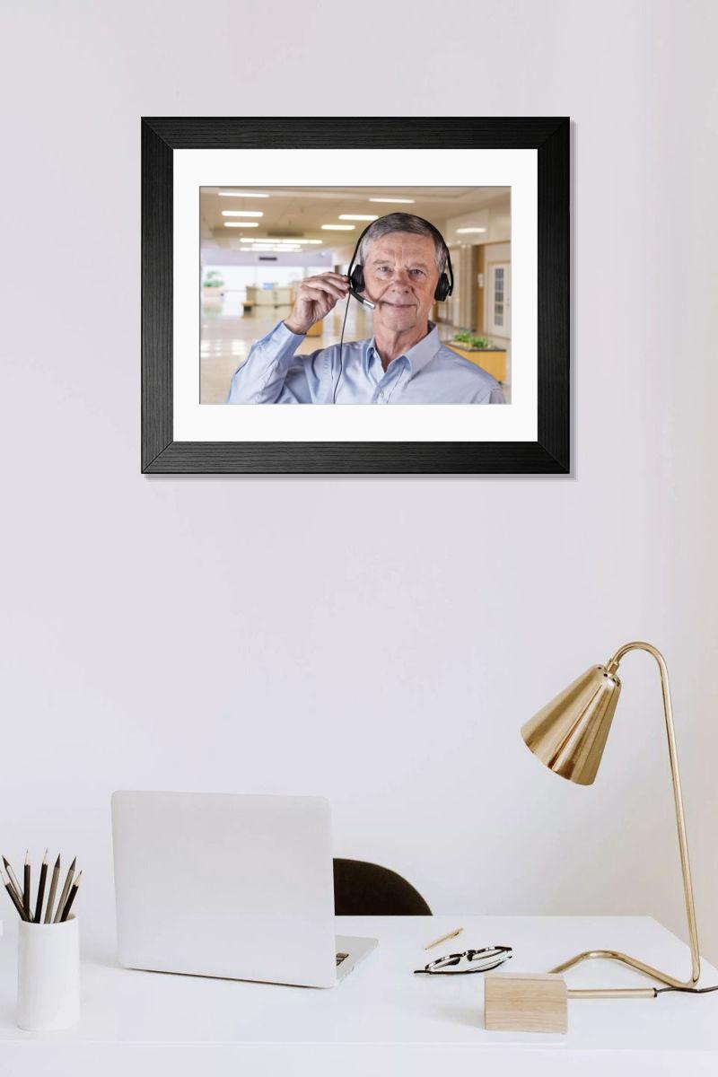 Shown hanging in a room: Modern 14"x12" (36x31cm)