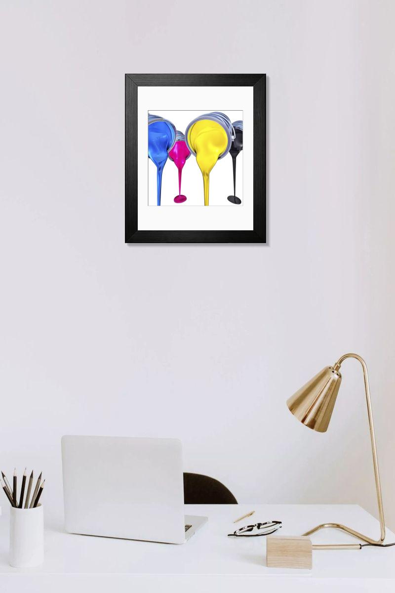 Shown hanging in a room: Modern 14"x12" (36x31cm)