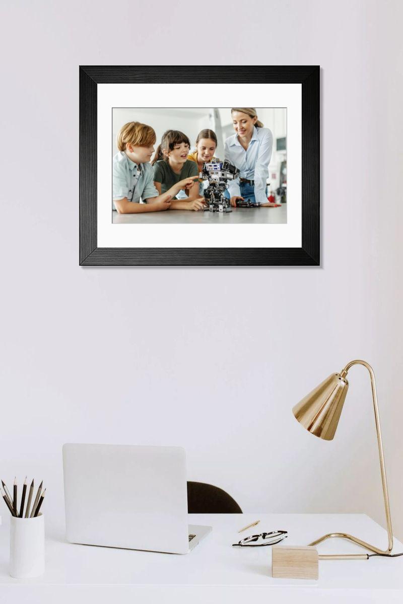Shown hanging in a room: Modern 14"x12" (36x31cm)