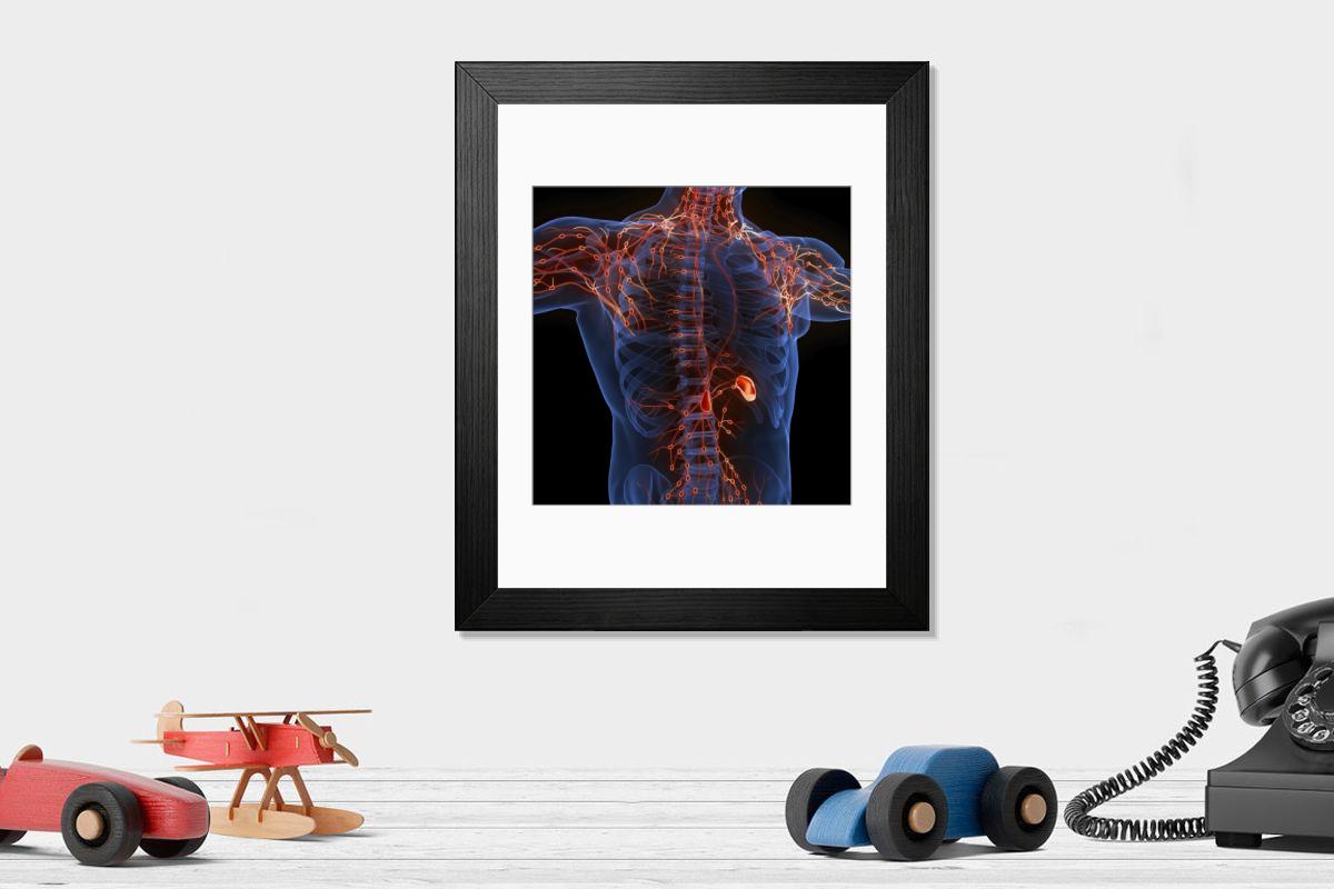 Shown hanging in a room: Modern 14"x12" (36x31cm)