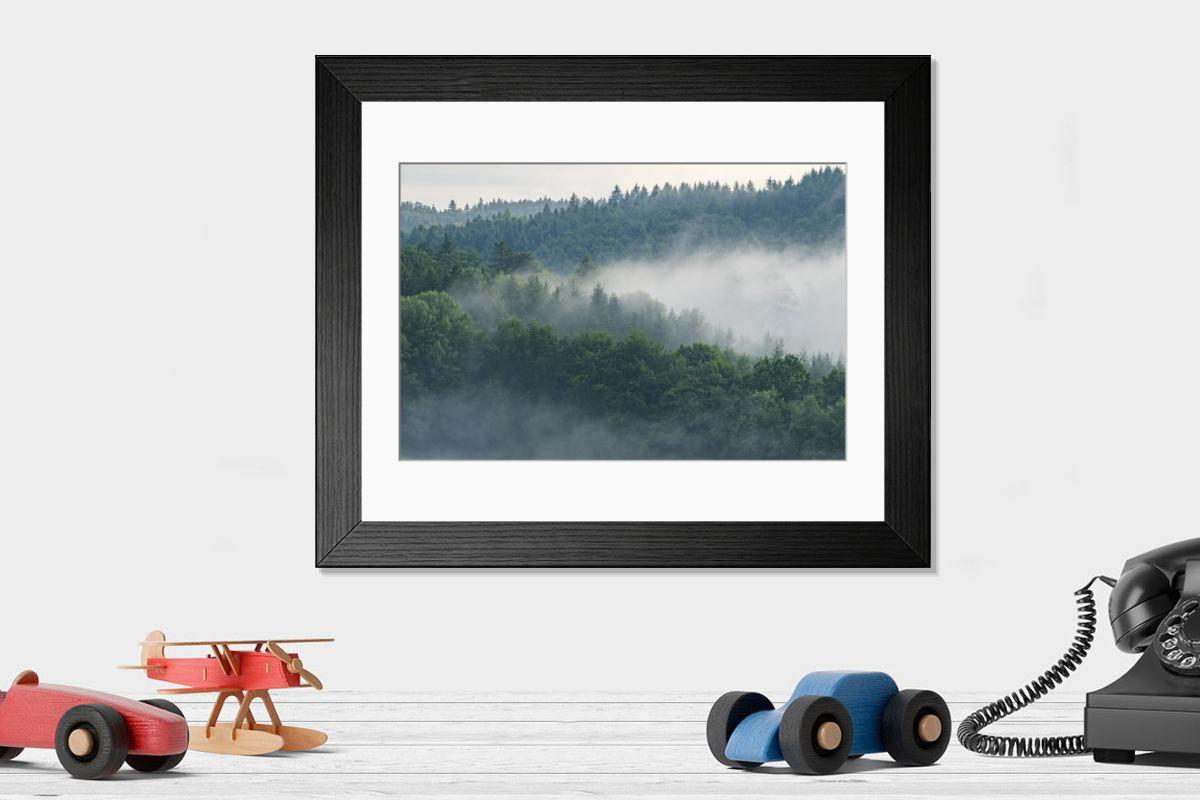 Shown hanging in a room: Modern 14"x12" (36x31cm)