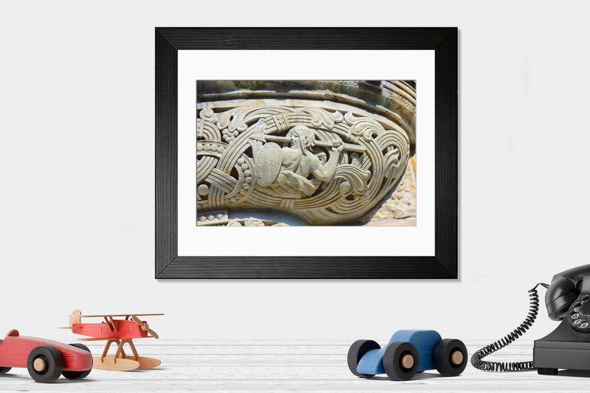 Shown hanging in a room: Modern 14"x12" (36x31cm)