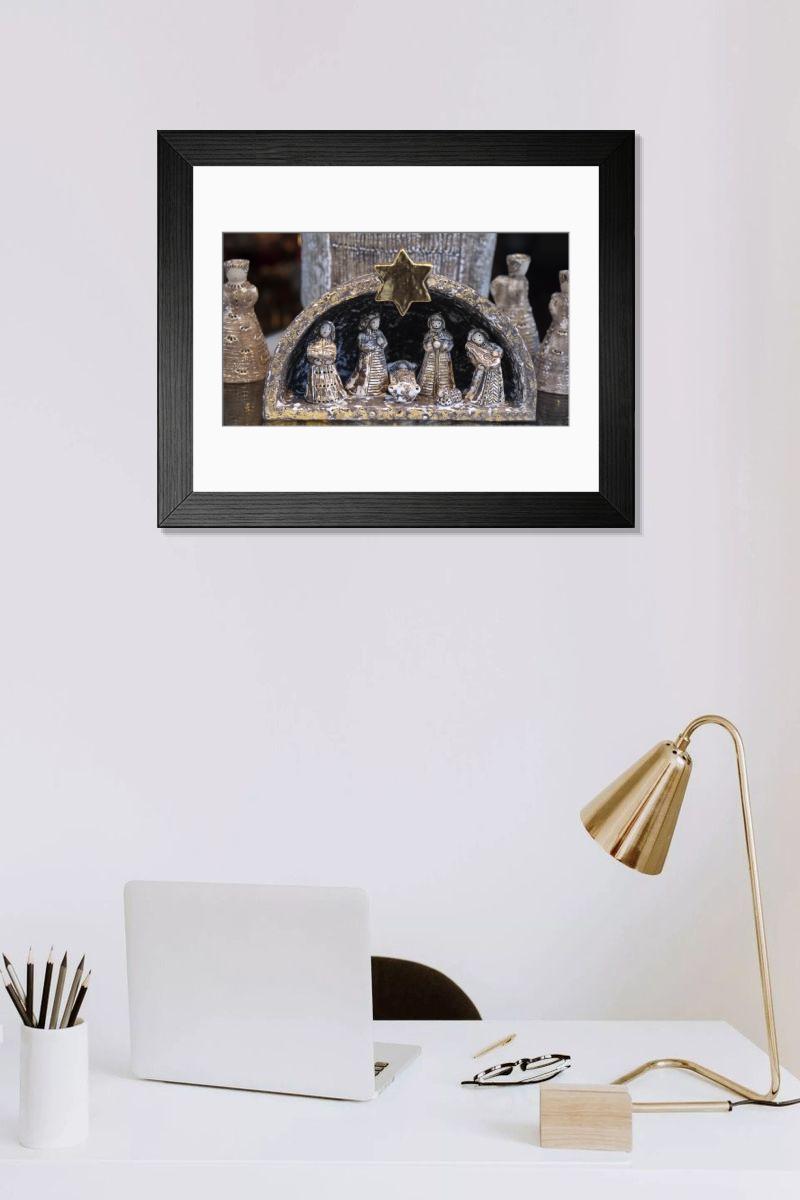 Shown hanging in a room: Modern 14"x12" (36x31cm)