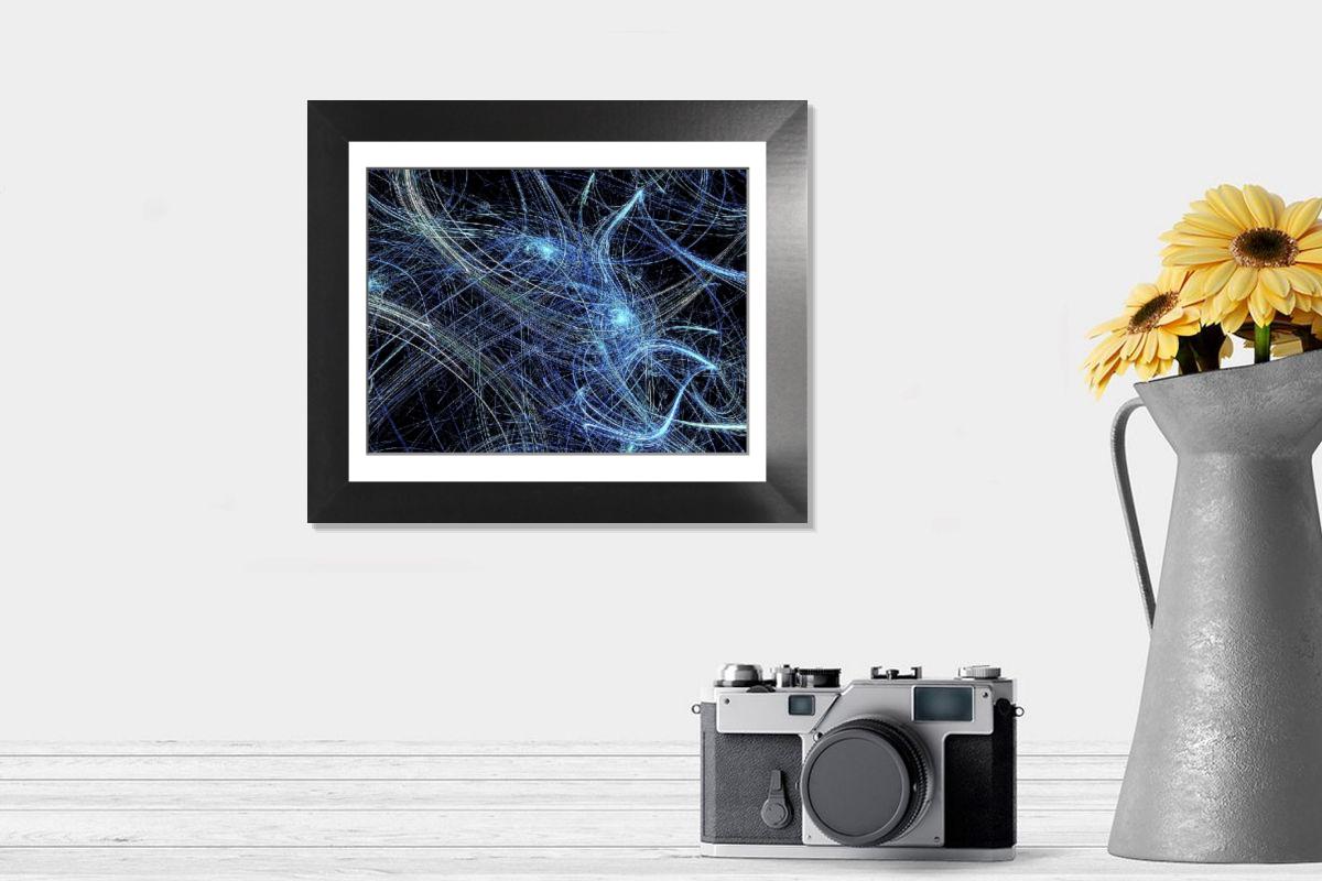 Shown hanging in a room: Modern 12"x10"