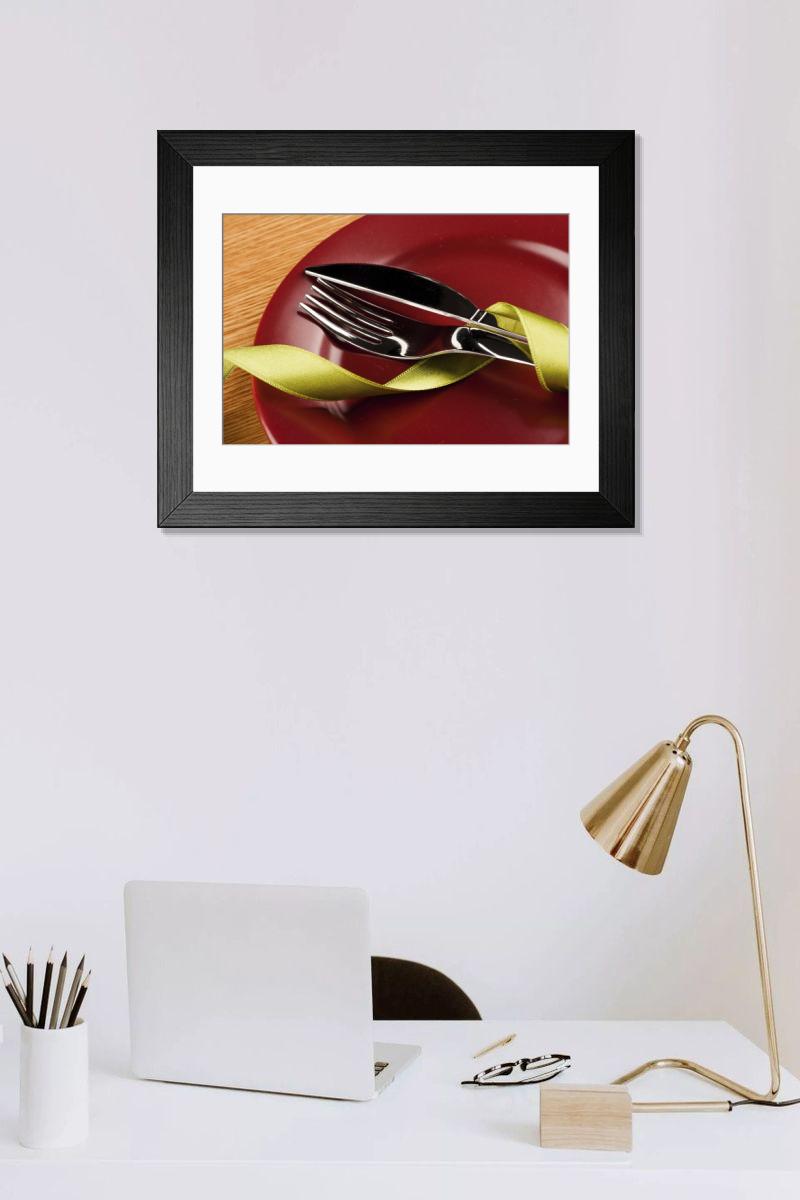 Shown hanging in a room: Modern 14"x12" (36x31cm)