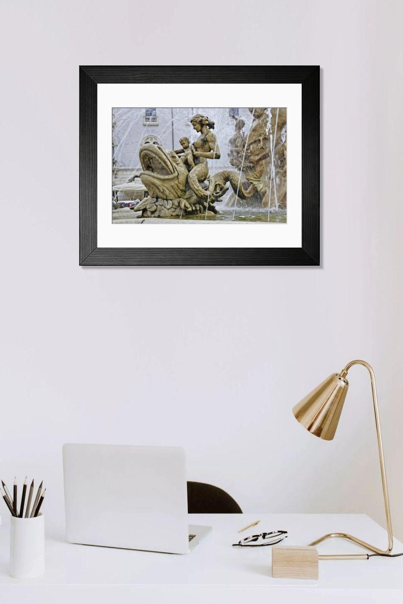 Shown hanging in a room: Modern 14"x12" (36x31cm)