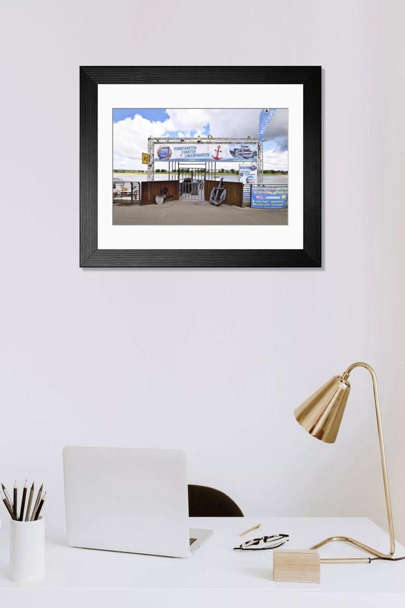 Shown hanging in a room: Modern 14"x12" (36x31cm)
