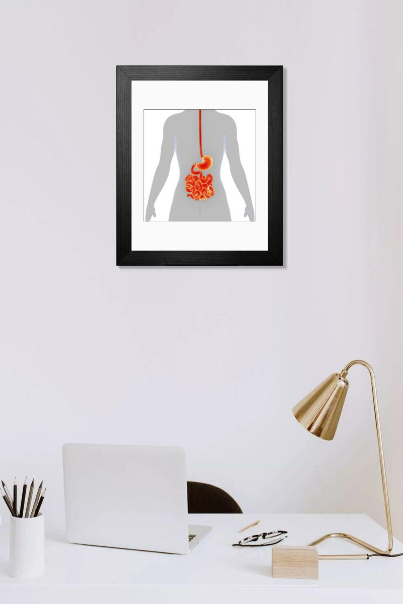 Shown hanging in a room: Modern 14"x12" (36x31cm)