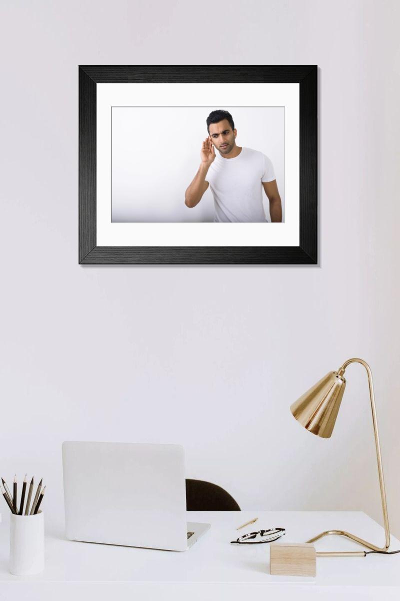Shown hanging in a room: Modern 14"x12" (36x31cm)