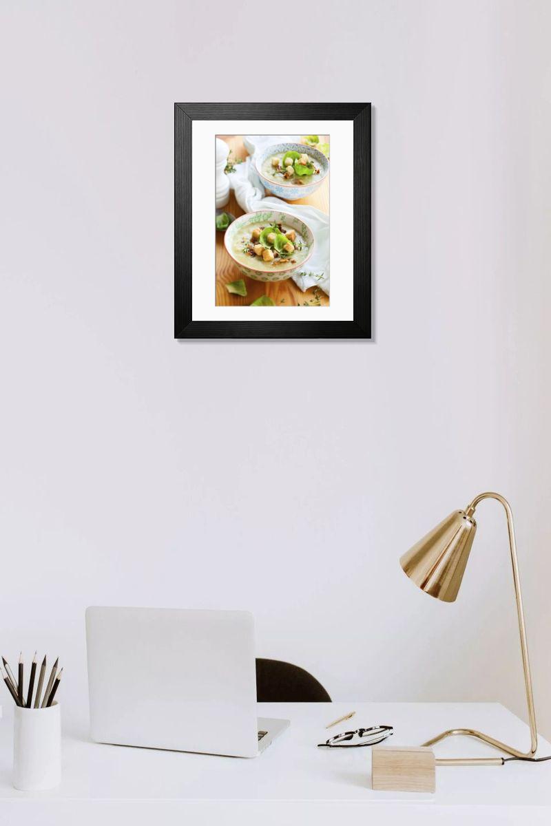 Shown hanging in a room: Modern 14"x12" (36x31cm)