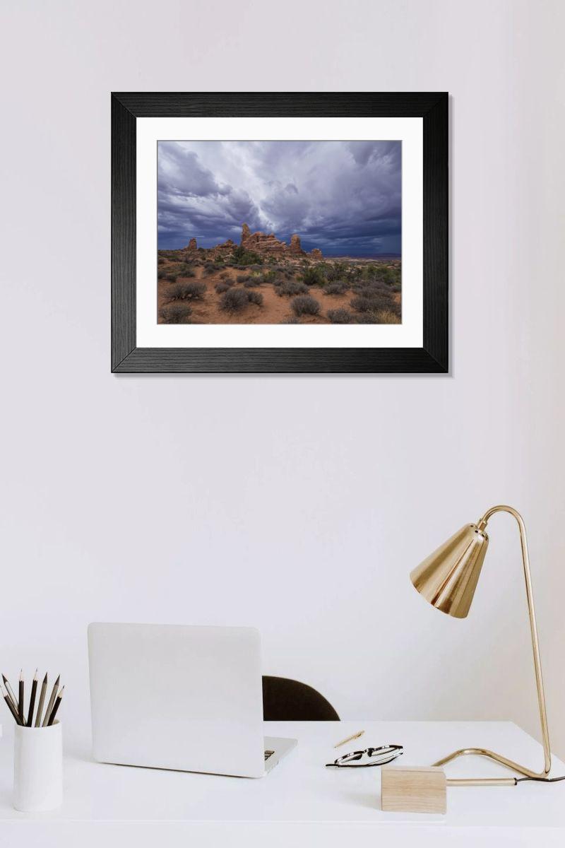 Shown hanging in a room: Modern 14"x12" (36x31cm)