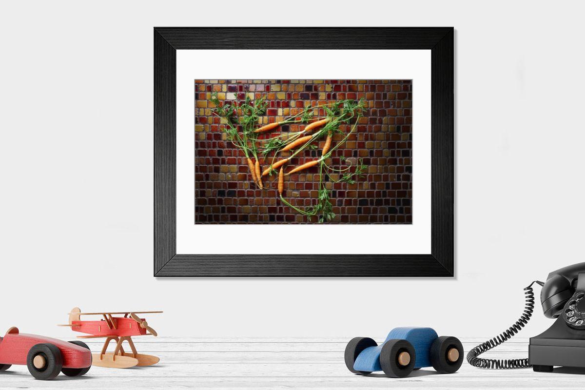 Shown hanging in a room: Modern 14"x12" (36x31cm)