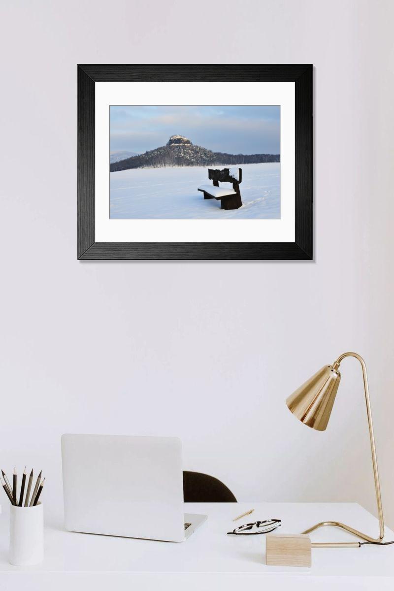Shown hanging in a room: Modern 14"x12" (36x31cm)