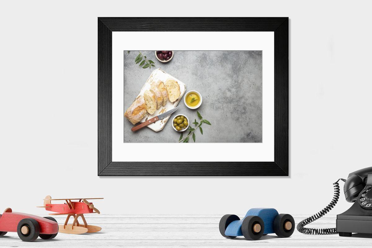 Shown hanging in a room: Modern 14"x12" (36x31cm)