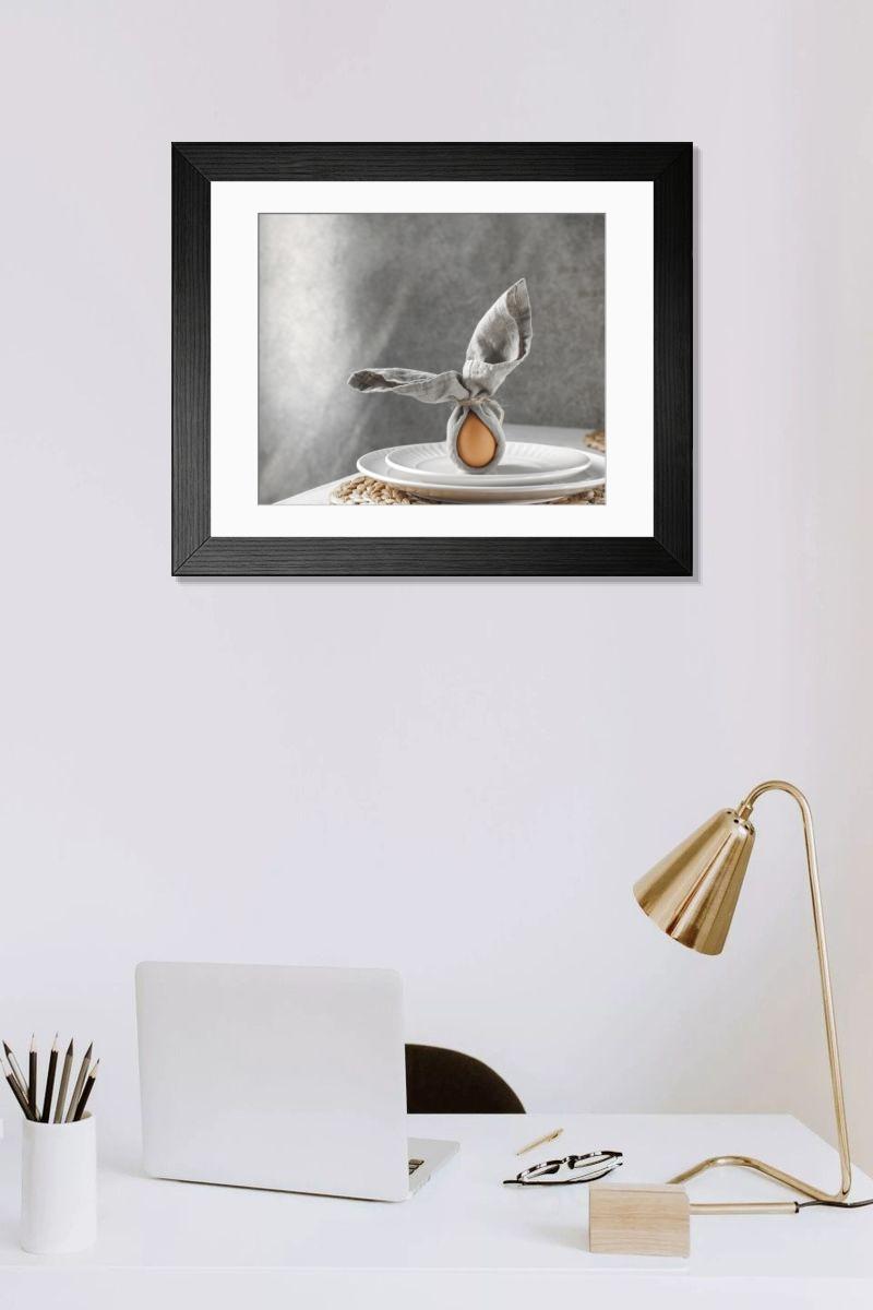 Shown hanging in a room: Modern 14"x12" (36x31cm)