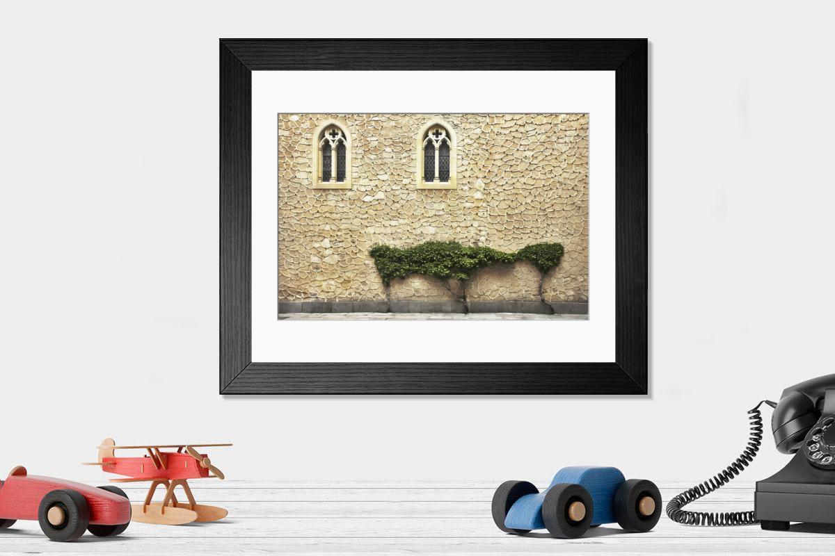 Shown hanging in a room: Modern 14"x12" (36x31cm)