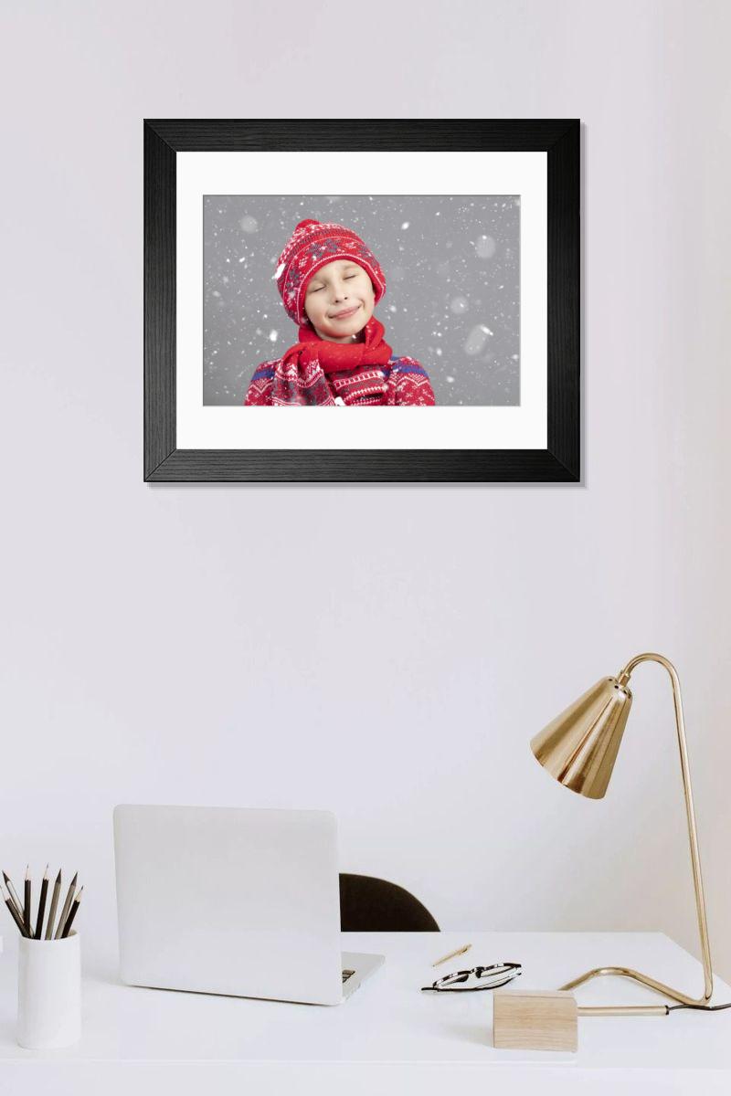 Shown hanging in a room: Modern 14"x12" (36x31cm)