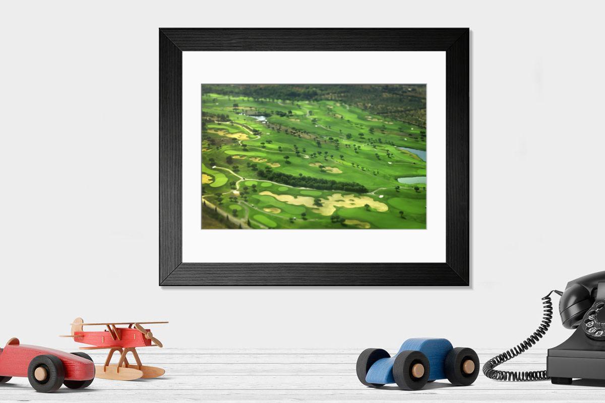 Shown hanging in a room: Modern 14"x12" (36x31cm)