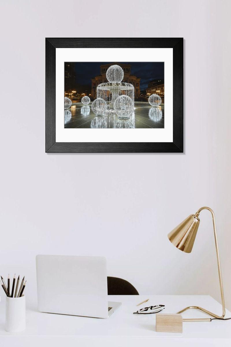 Shown hanging in a room: Modern 14"x12" (36x31cm)