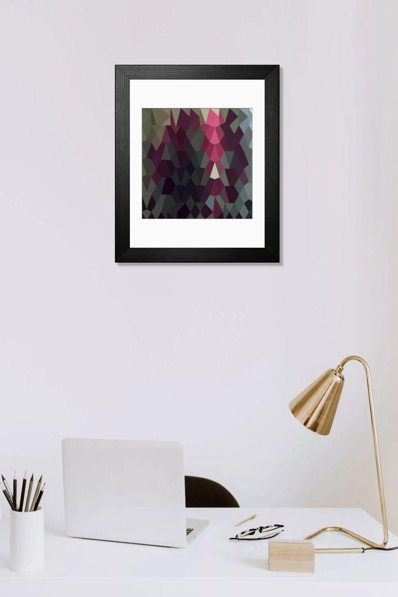 Shown hanging in a room: Modern 14"x12" (36x31cm)