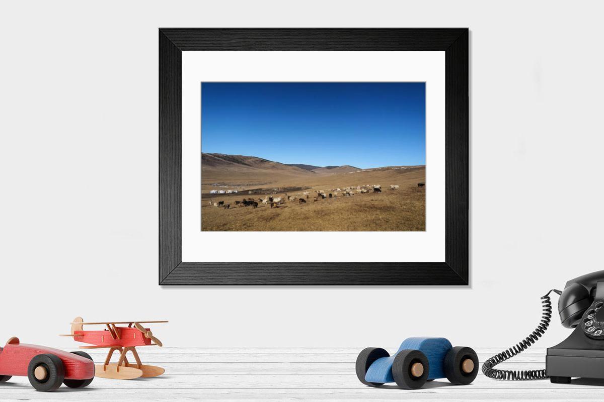 Shown hanging in a room: Modern 14"x12" (36x31cm)