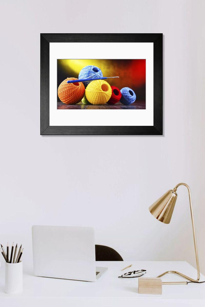 Shown hanging in a room: Modern 14"x12" (36x31cm)