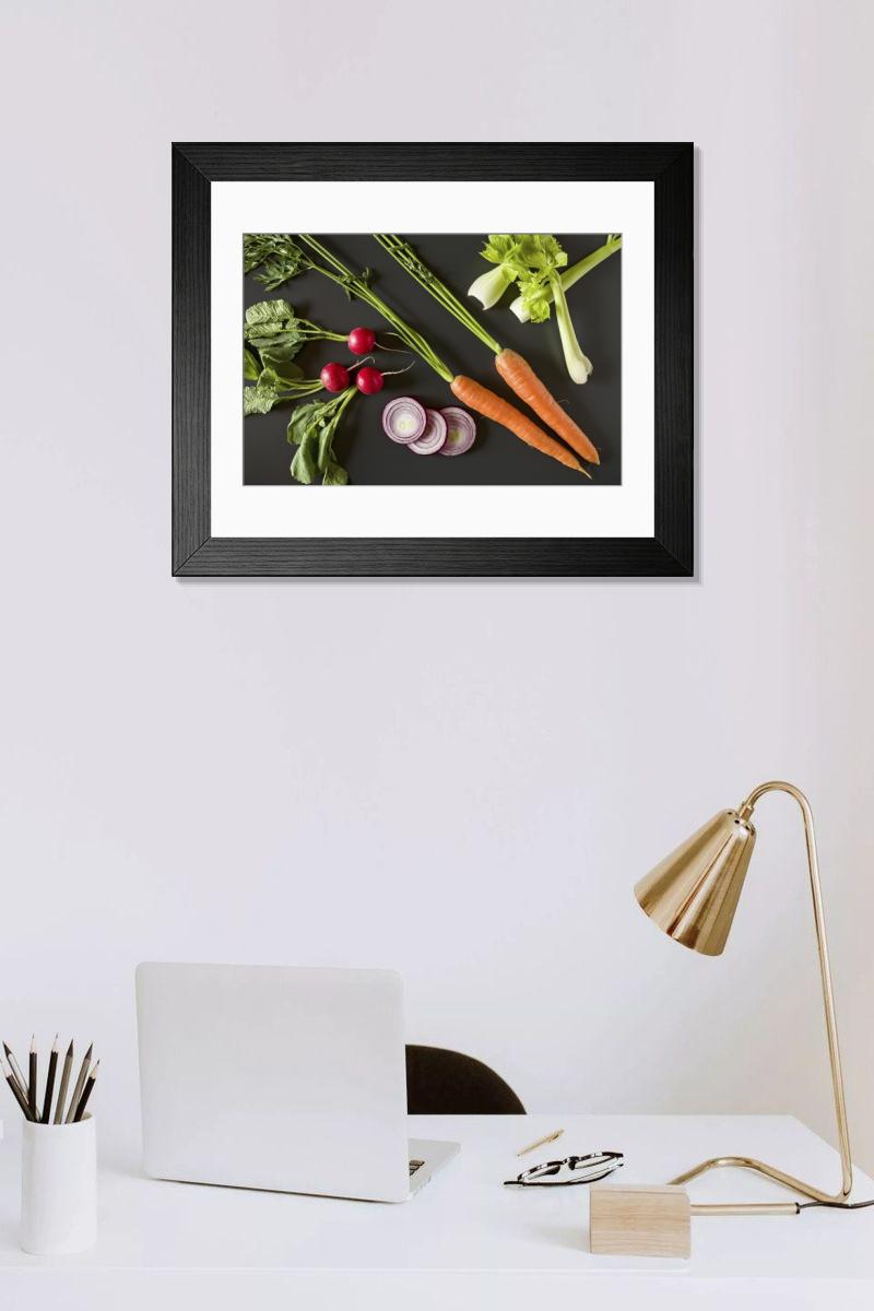 Shown hanging in a room: Modern 14"x12" (36x31cm)
