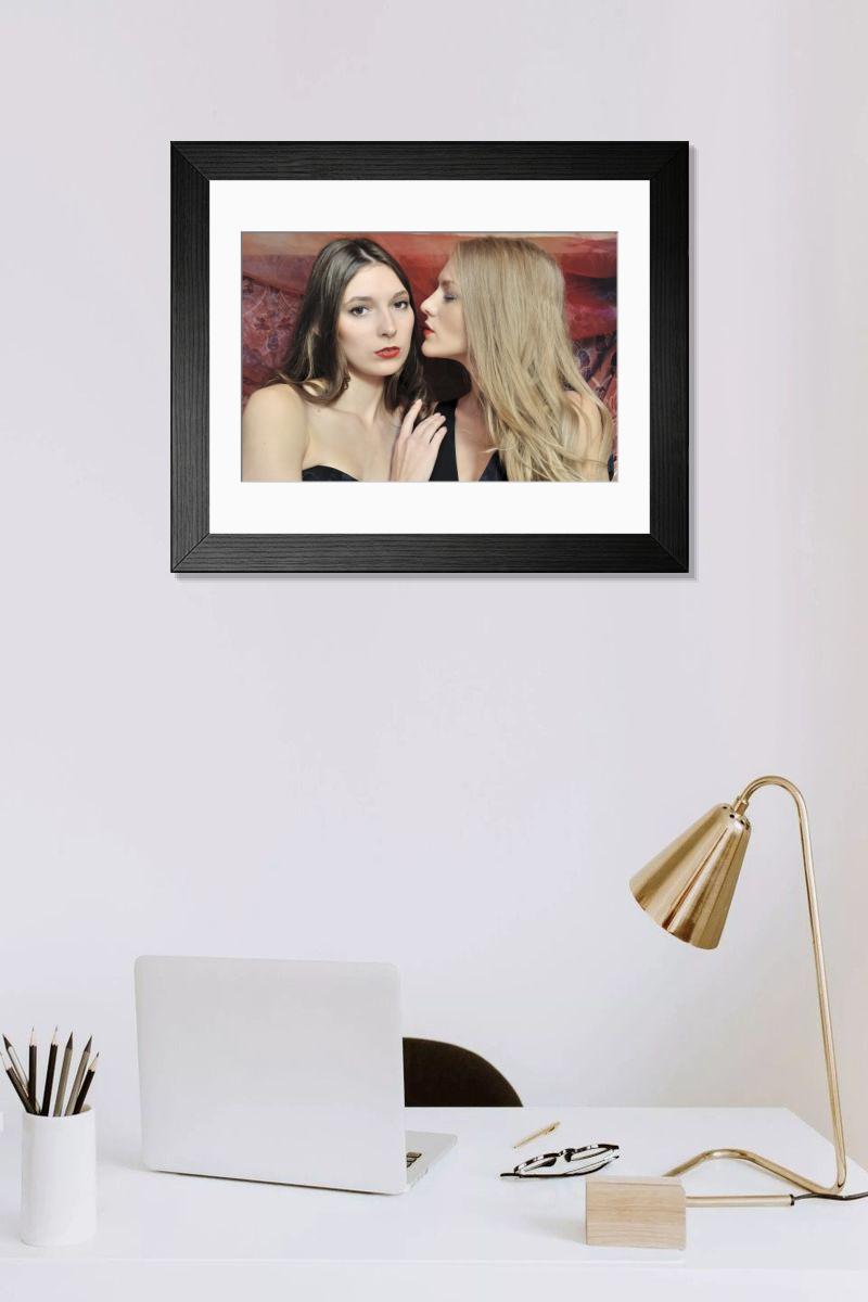 Shown hanging in a room: Modern 14"x12" (36x31cm)