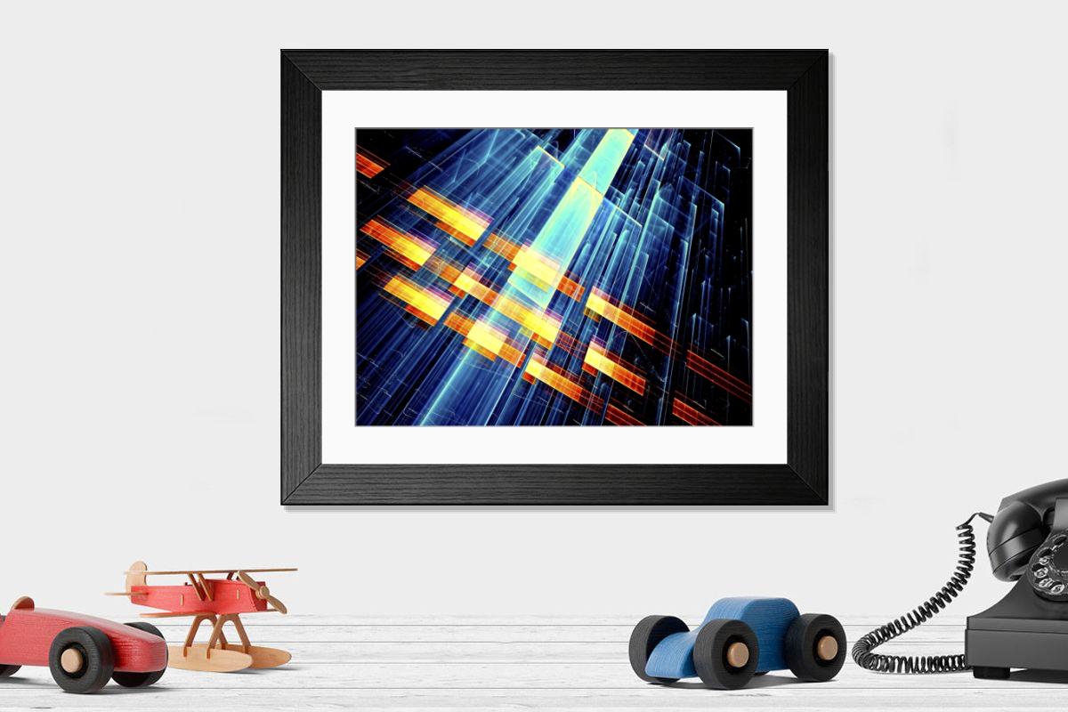 Shown hanging in a room: Modern 14"x12" (36x31cm)