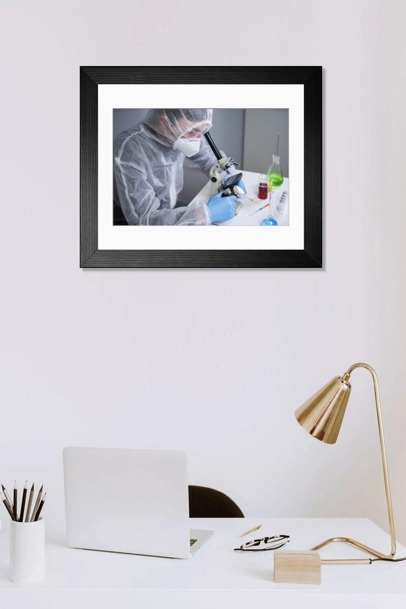 Shown hanging in a room: Modern 14"x12" (36x31cm)