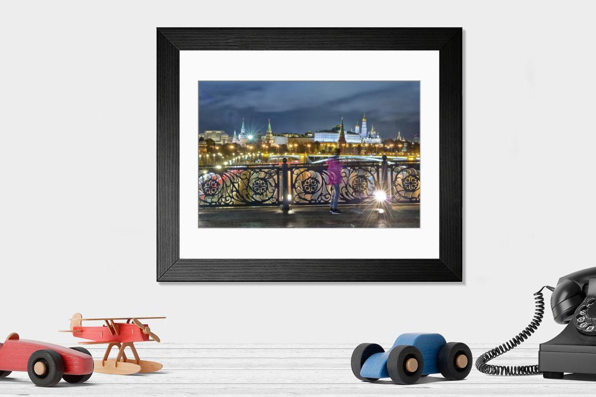 Shown hanging in a room: Modern 14"x12" (36x31cm)