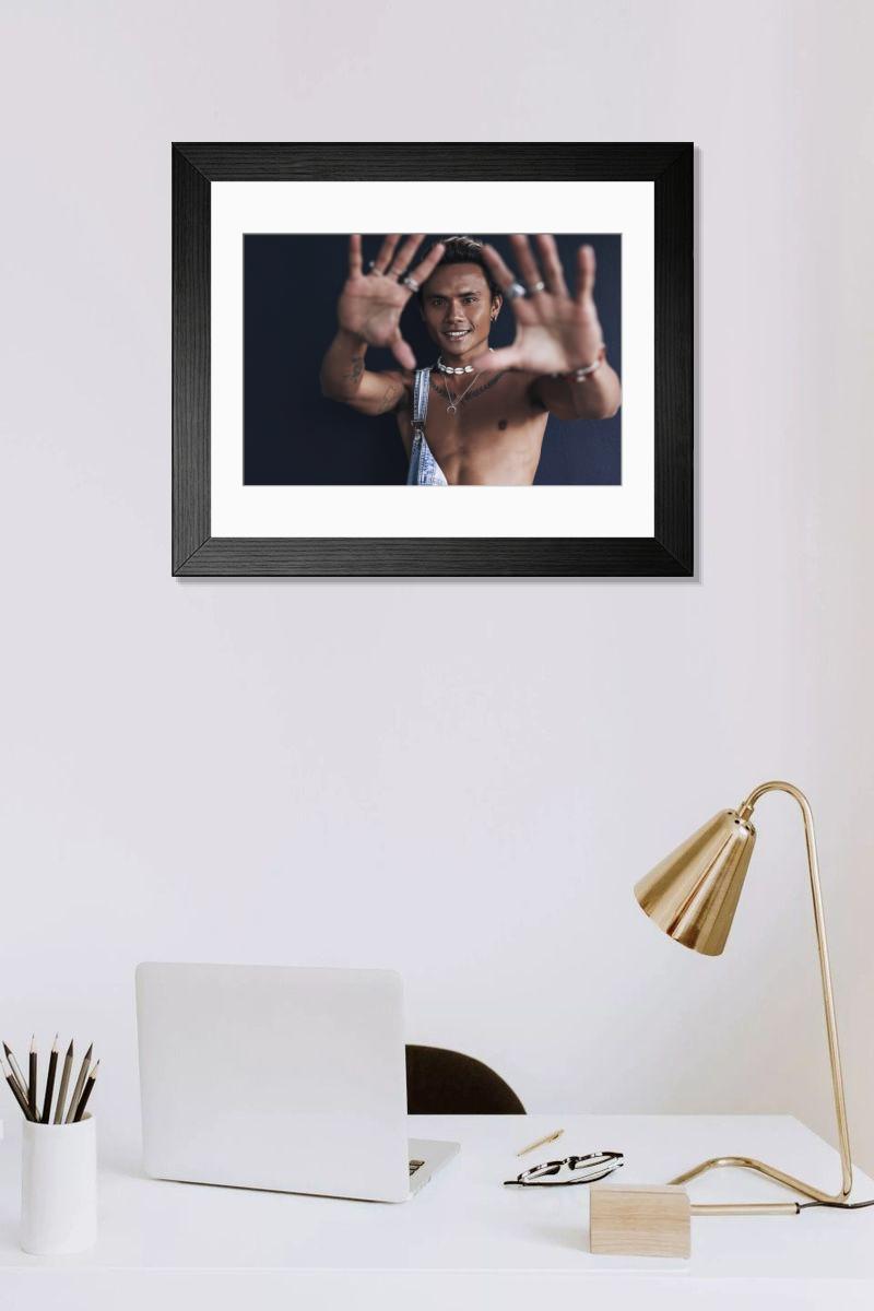 Shown hanging in a room: Modern 14"x12" (36x31cm)