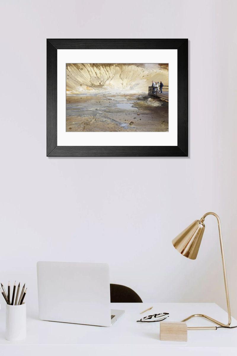 Shown hanging in a room: Modern 14"x12" (36x31cm)